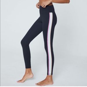 Spiritual Gangster leggings with pastel stripe